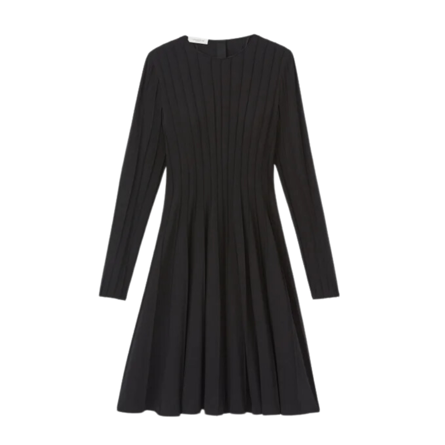 Exposed Seam Long Sleeve Dress