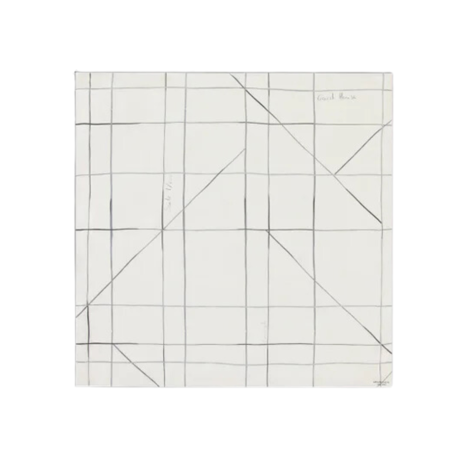 Floorplan Print Silk Twill Scarf