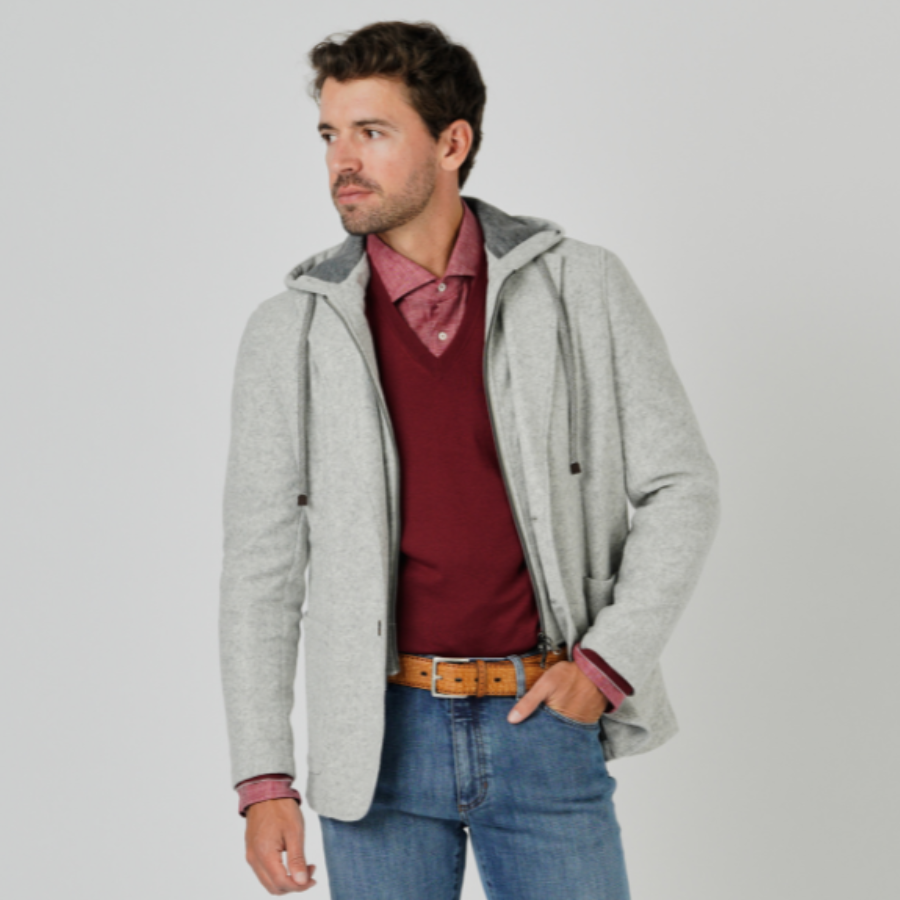 Boucle Jacket w/Hood