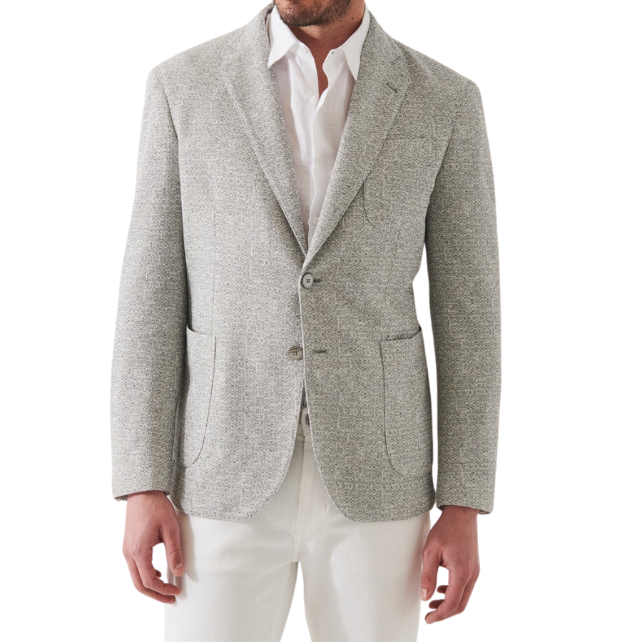 Text Linen Blend 2 Botton Blazer
