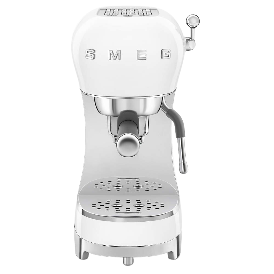 50's Retro Style Aesthetic Espresso Coffee Machine - White