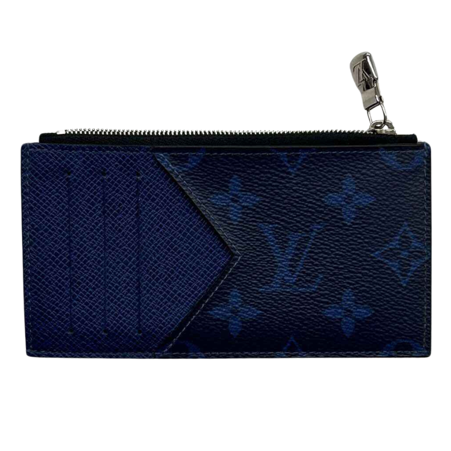 LV Blue Taigarama Coin Card Holder