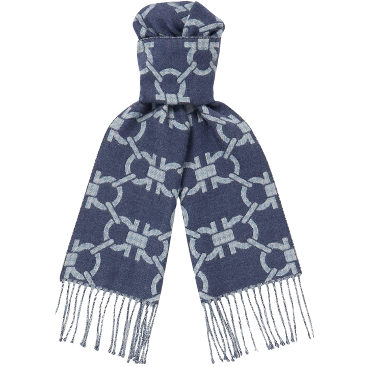 LOGHI E LETTERING SCARF - MARINE/AZZURO - NONE
