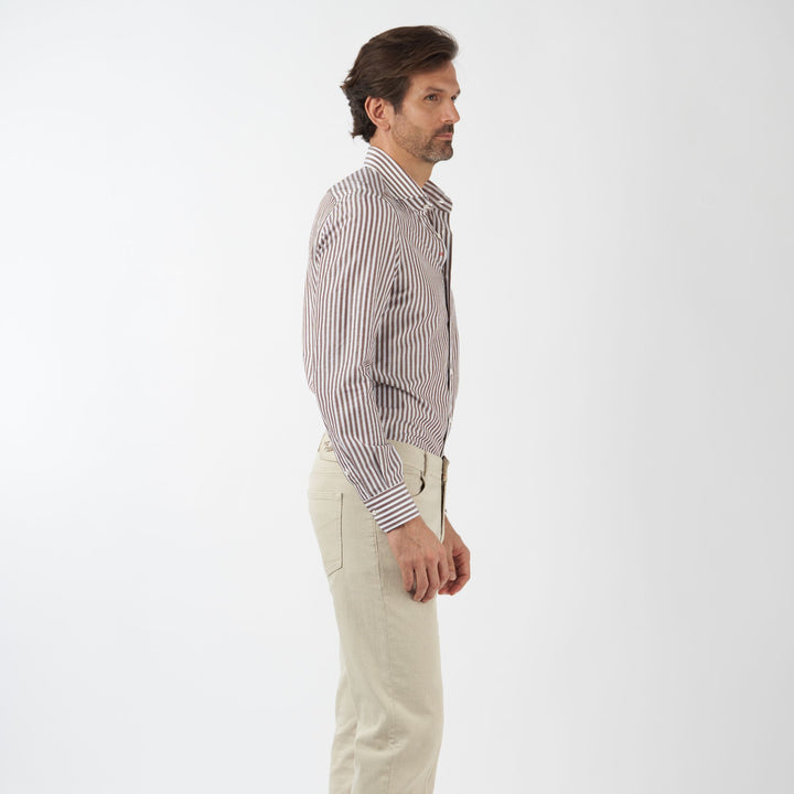 Sport Shirt - Brown/White