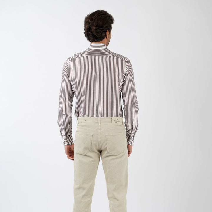 Sport Shirt - Brown/White