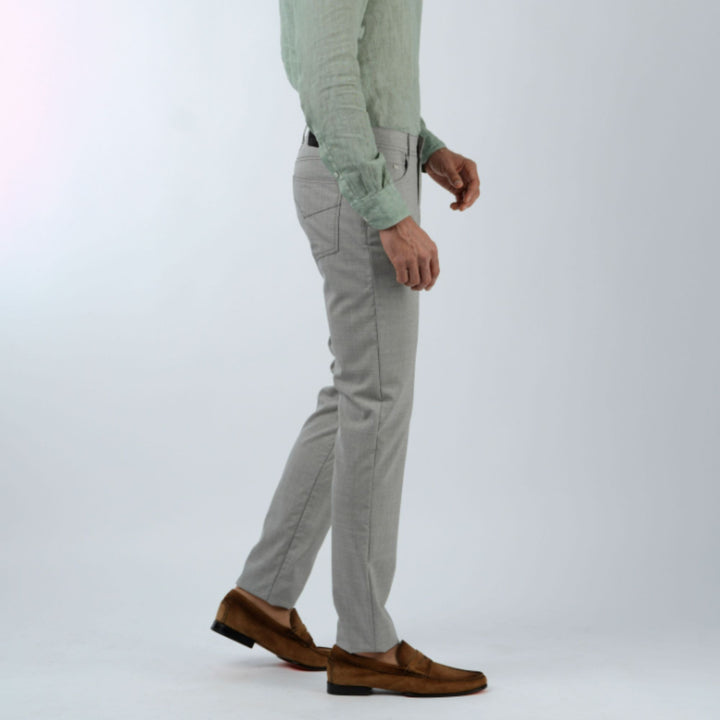 Nerano 5 Pocket Pant in Pearl Grey - Pearl Grey