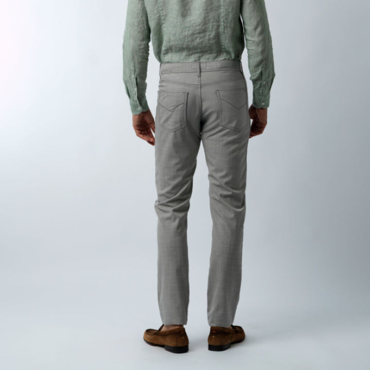 Nerano 5 Pocket Pant in Pearl Grey - Pearl Grey