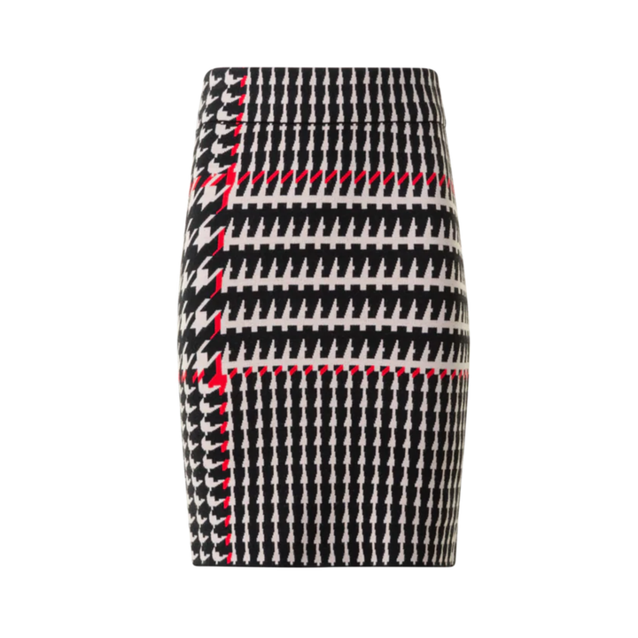 Glencheck Jacquard Knit Skirt