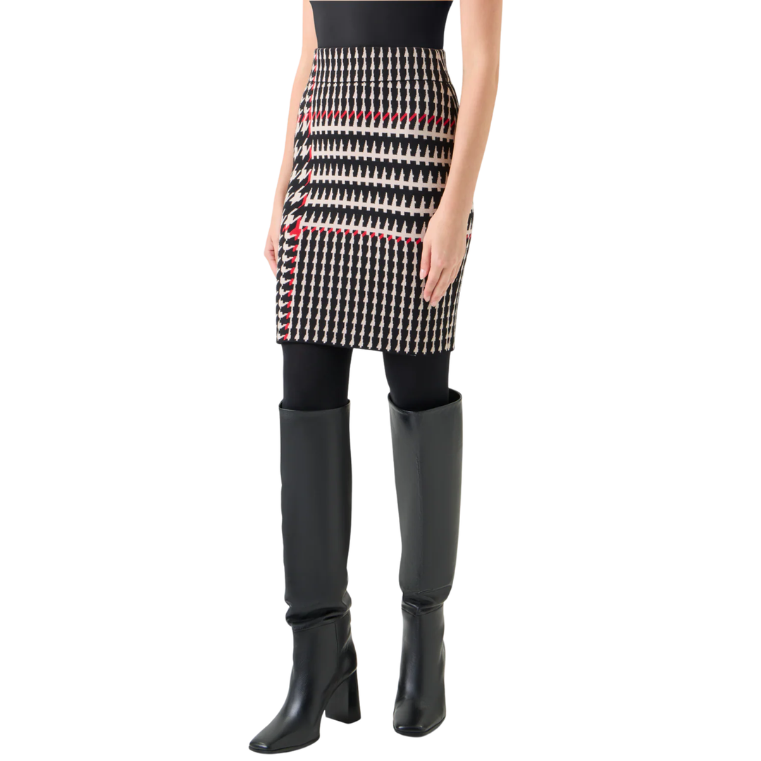 Glencheck Jacquard Knit Skirt