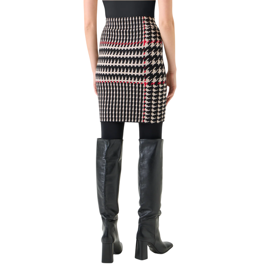 Glencheck Jacquard Knit Skirt