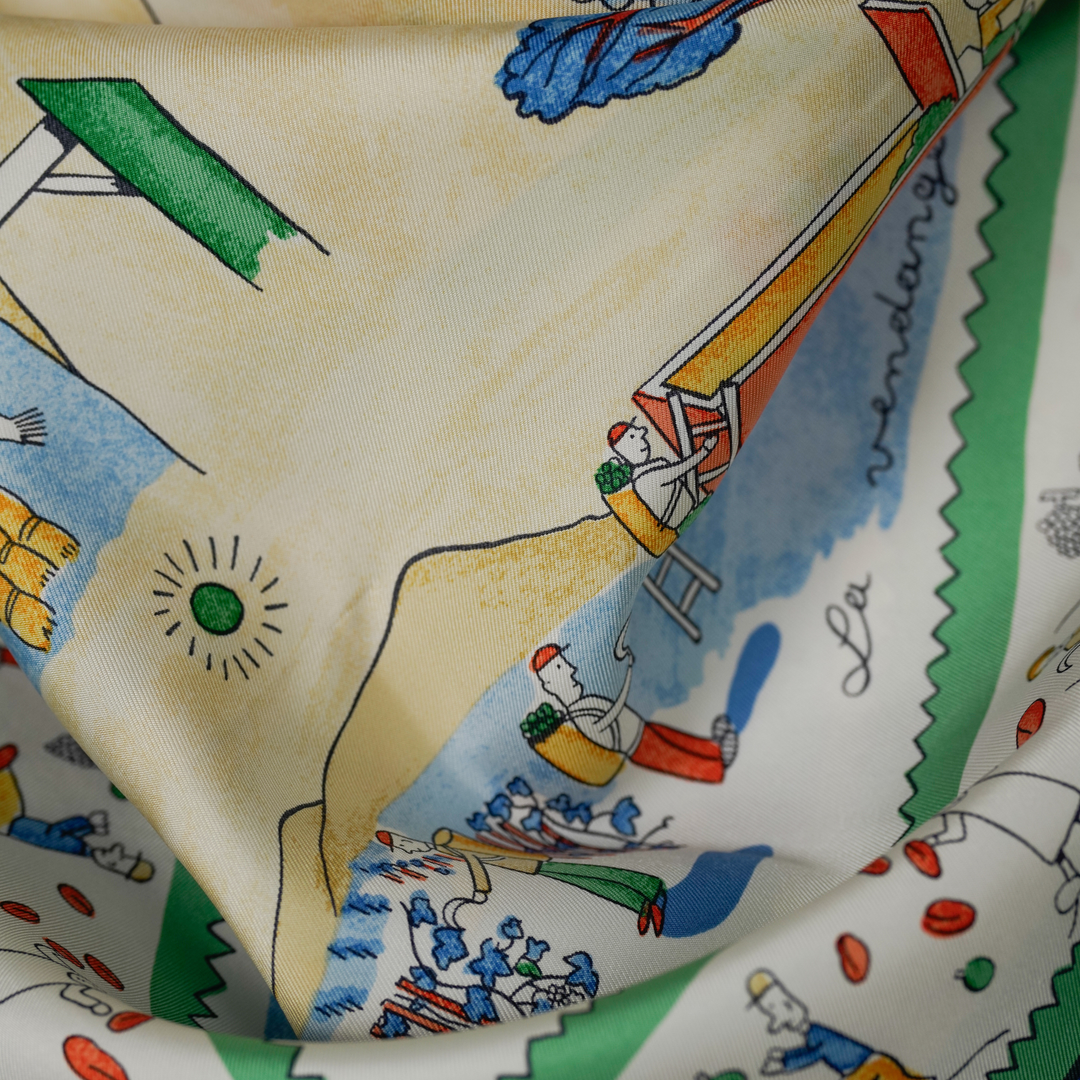 HERMES BLUE SILK SCARF MM