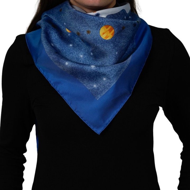 HERMES BLUE SILK SCARF MM