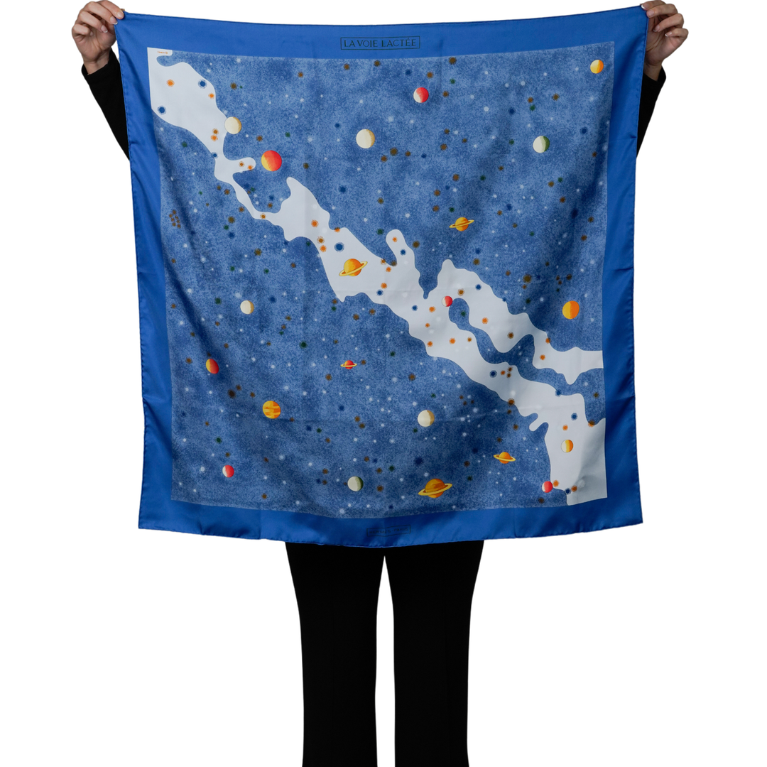 HERMES BLUE SILK SCARF MM
