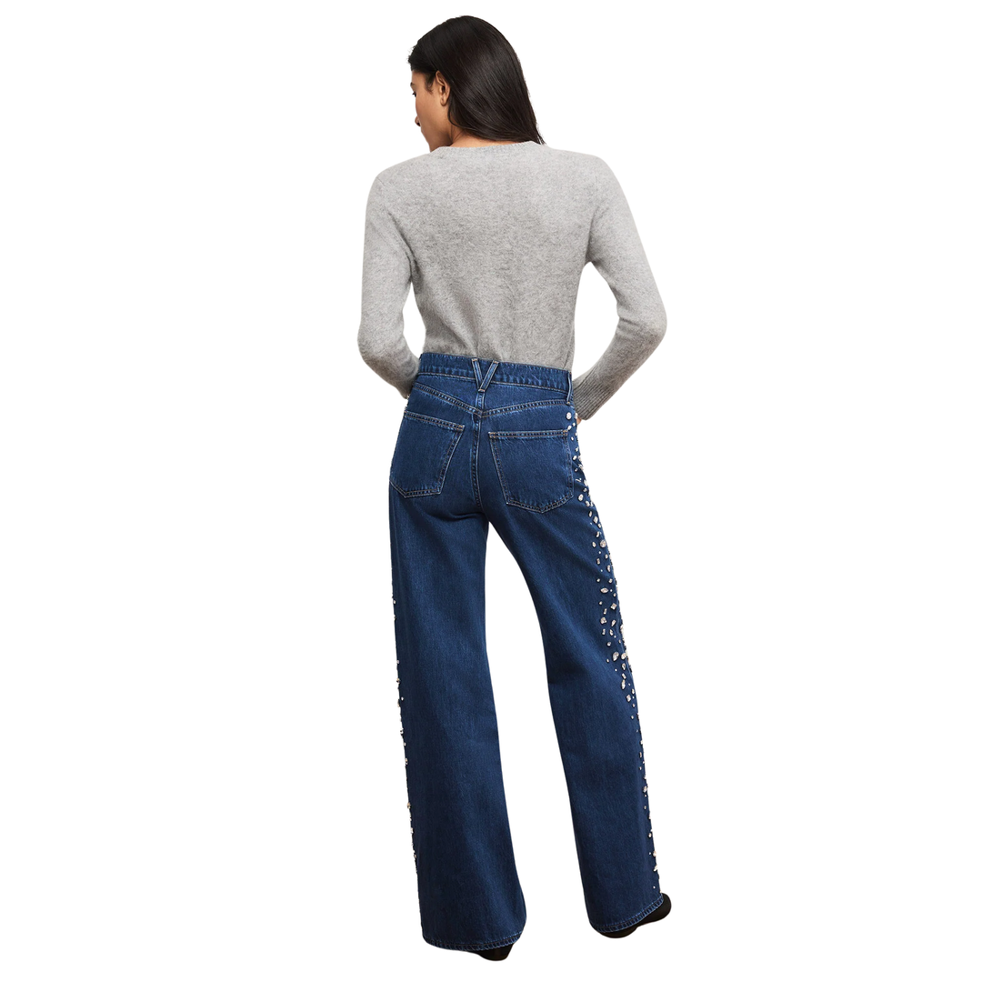 Kasey Mid Rise Wide Leg W/ Gem