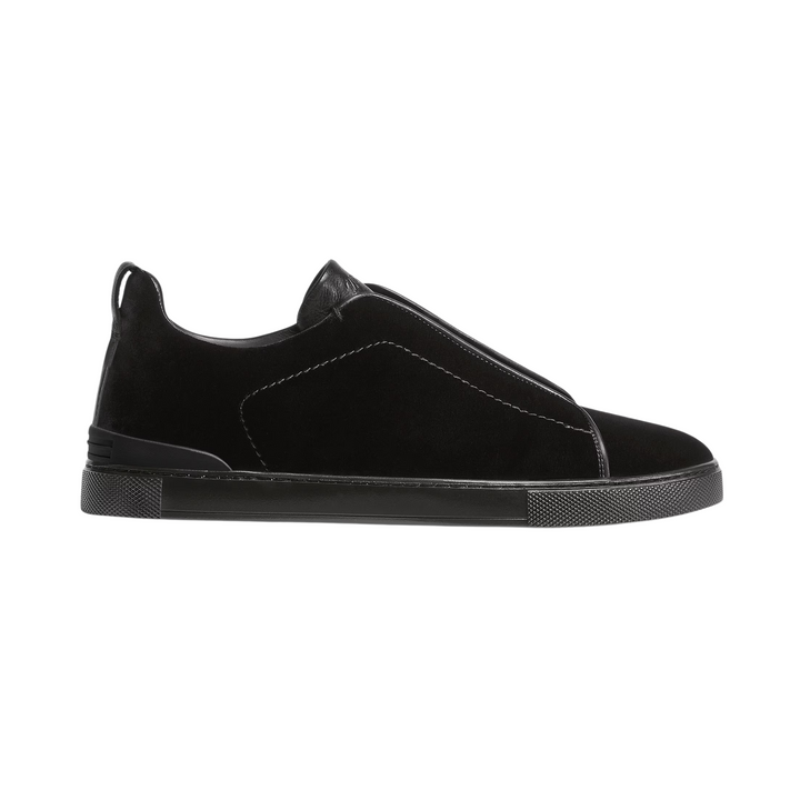 Triple Stitch Low Top Sneaker - Black Velvet