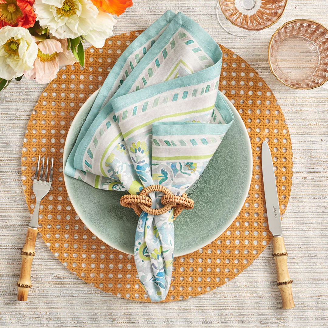 Mira Napkin - Seafoam/Green