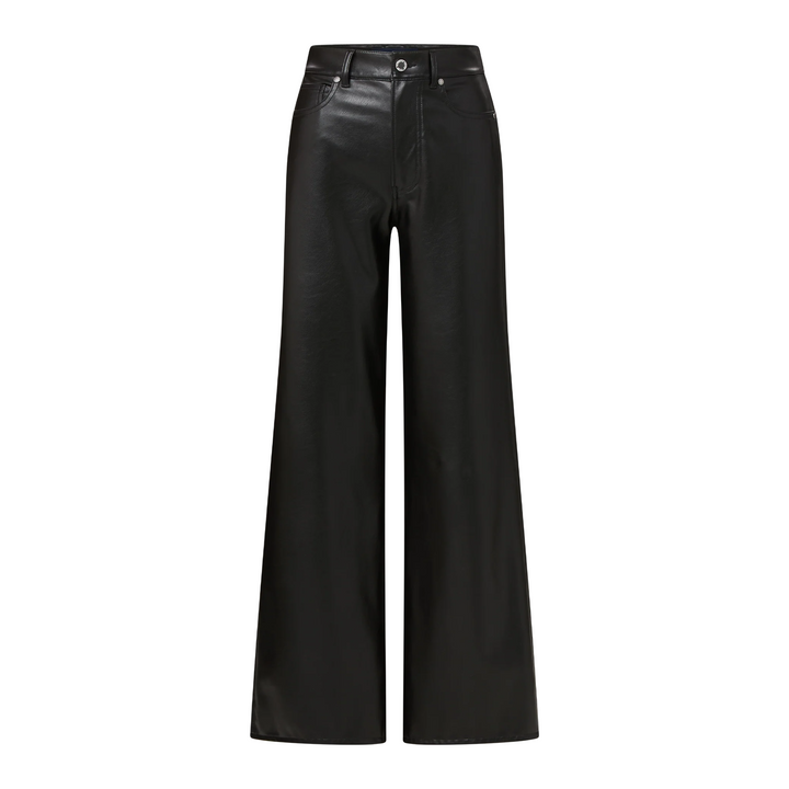 Kasey Mid Wide Leg Vegan Leather Pant