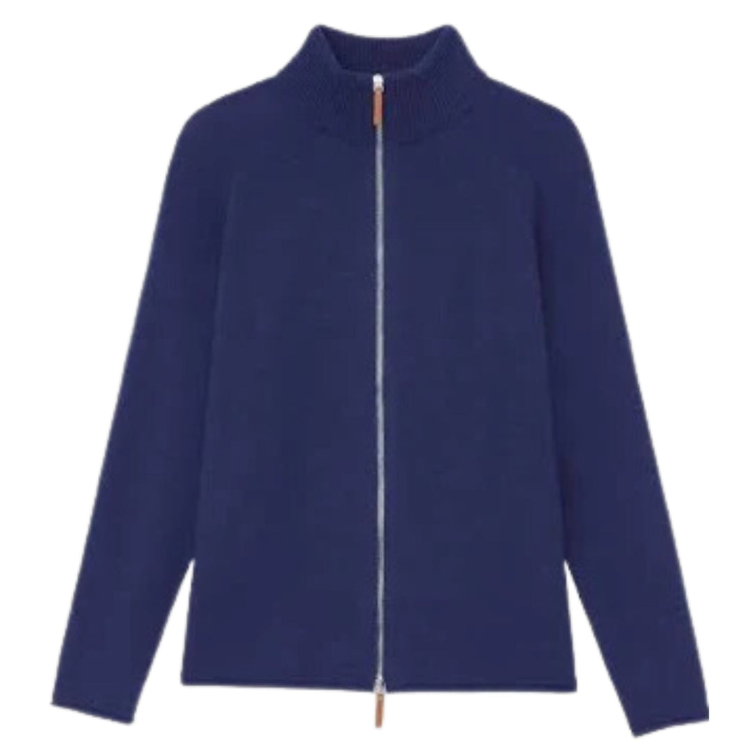 Cashmere Zip Front Cardigan