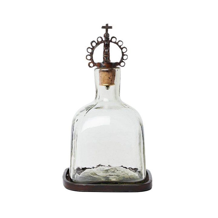 El Rey Decanter Clear with Crown Topper