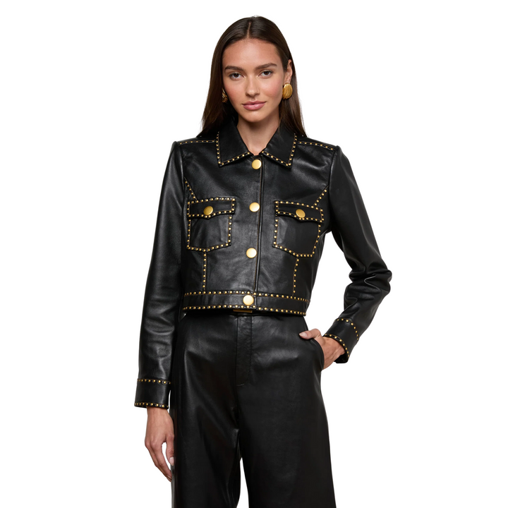 Winsome Crop Studded Jacket