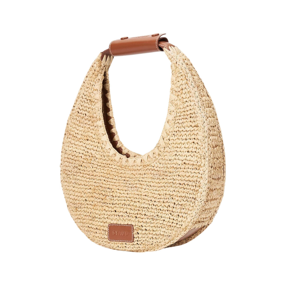 Moon Raffia Tote Bag
