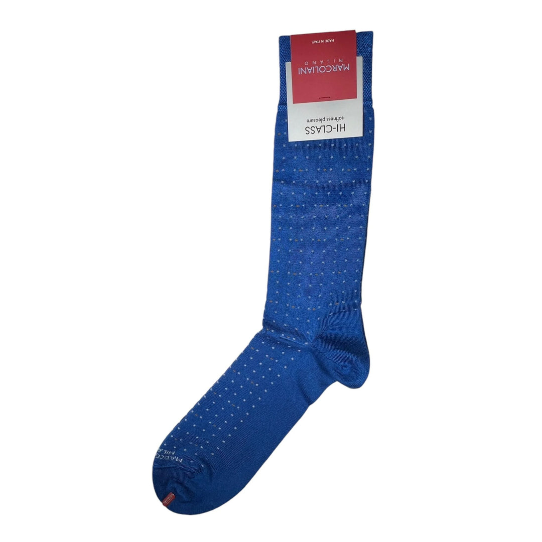 Mousse of Modal Micro Dots Dress Socks - Cornflower