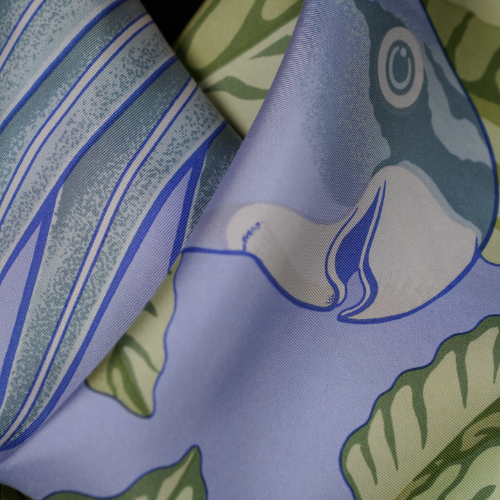 HERMES PURPLE SILK SCARF MM