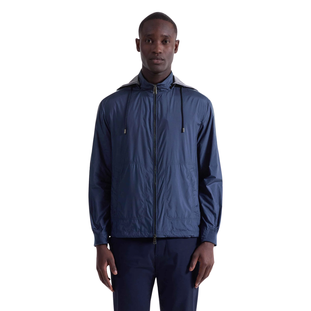 Nylon Full Zip Hooded Jacket