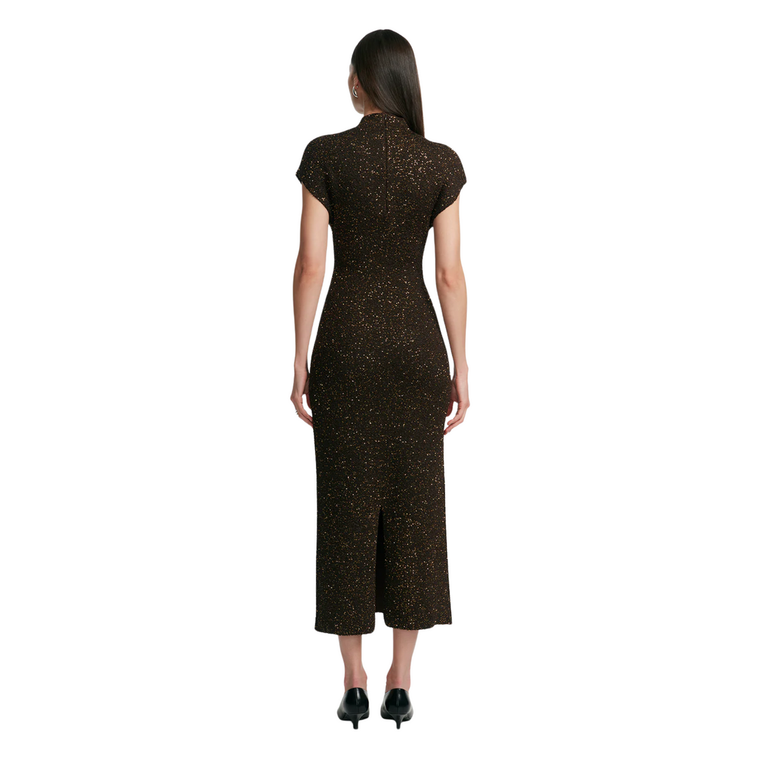 Sequin Mock Neck Dress