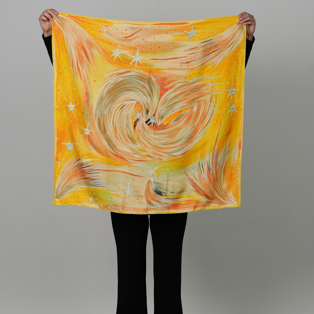 HermÈs Yellow SIlk Scarf MM