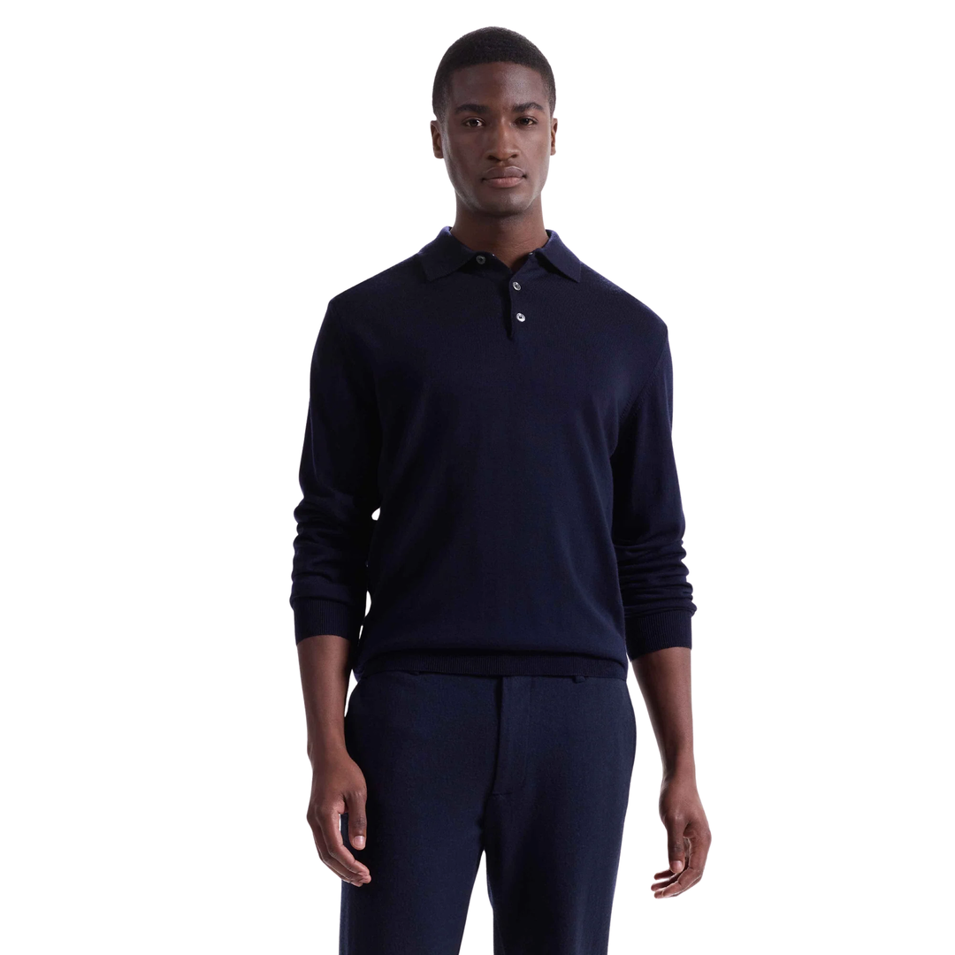 Long Sleeve 3 Button Polo Sweater