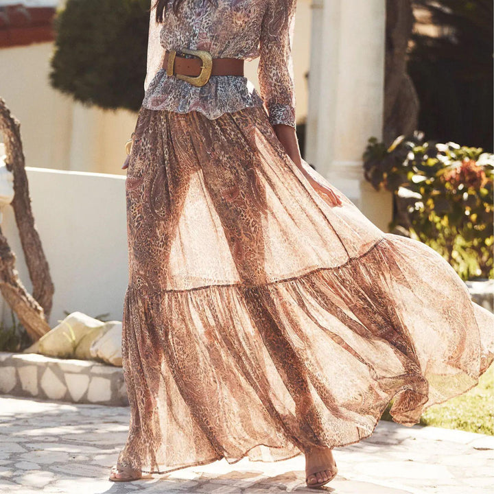 Ursie Leopard Maxi Skirt