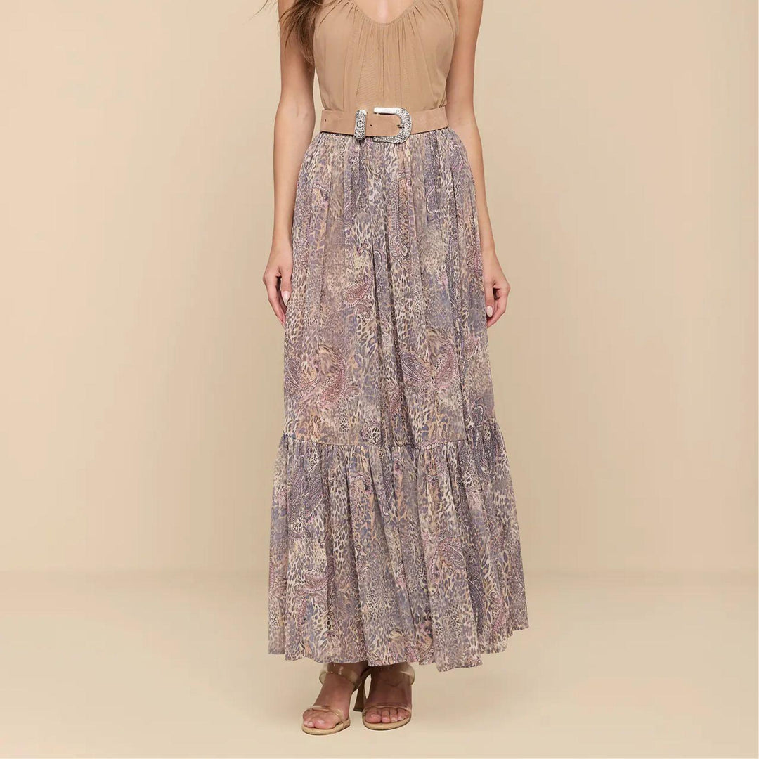 Ursie Leopard Maxi Skirt