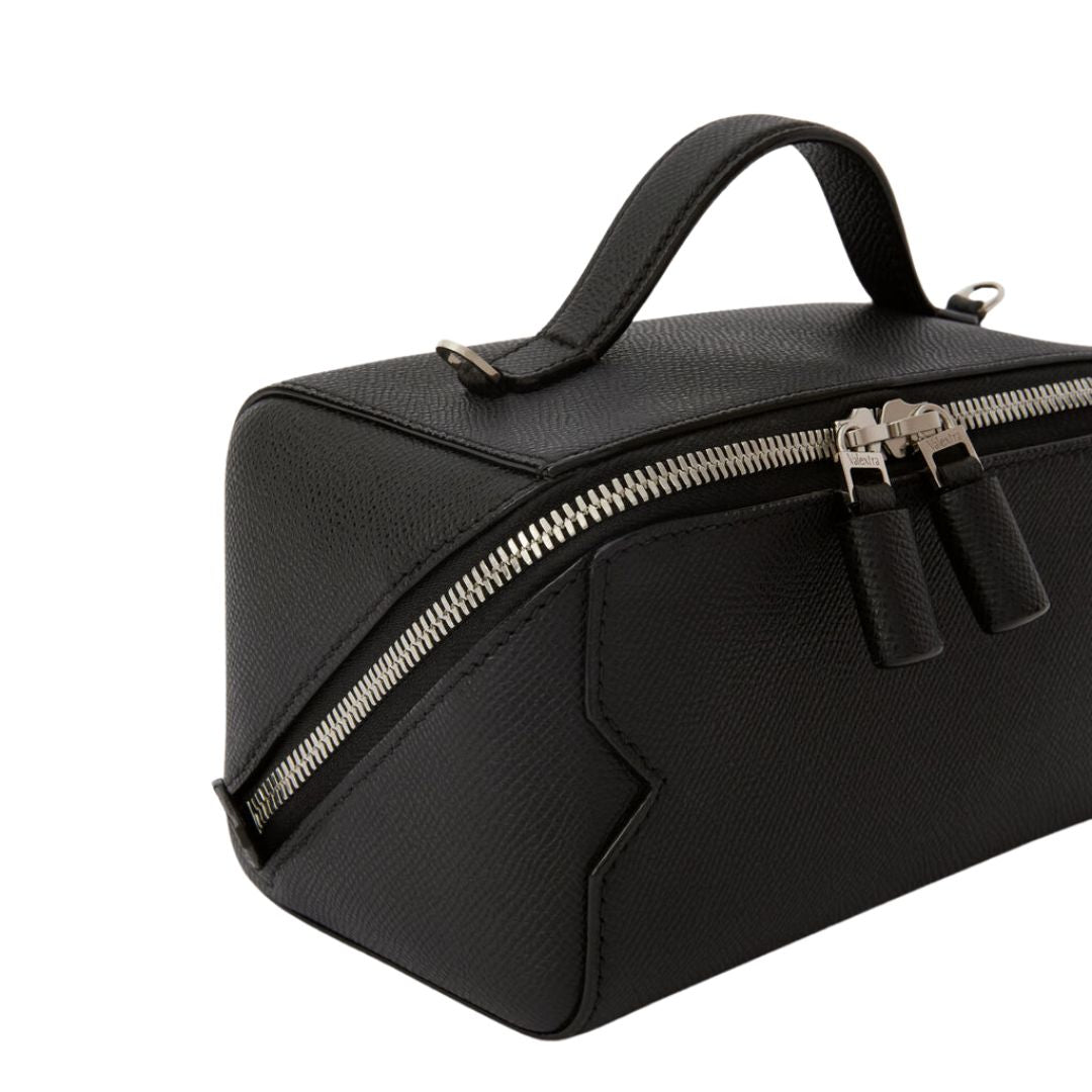 V-Line Small Beauty Case with Strap in Black