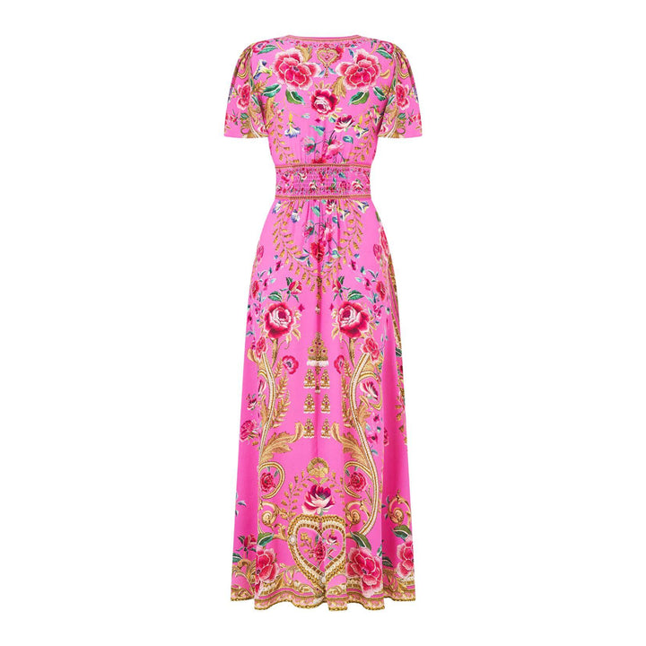 Matadora Flora Tie Front Midi Dress