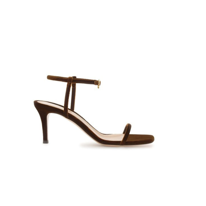 Velvet Sandal in Brown