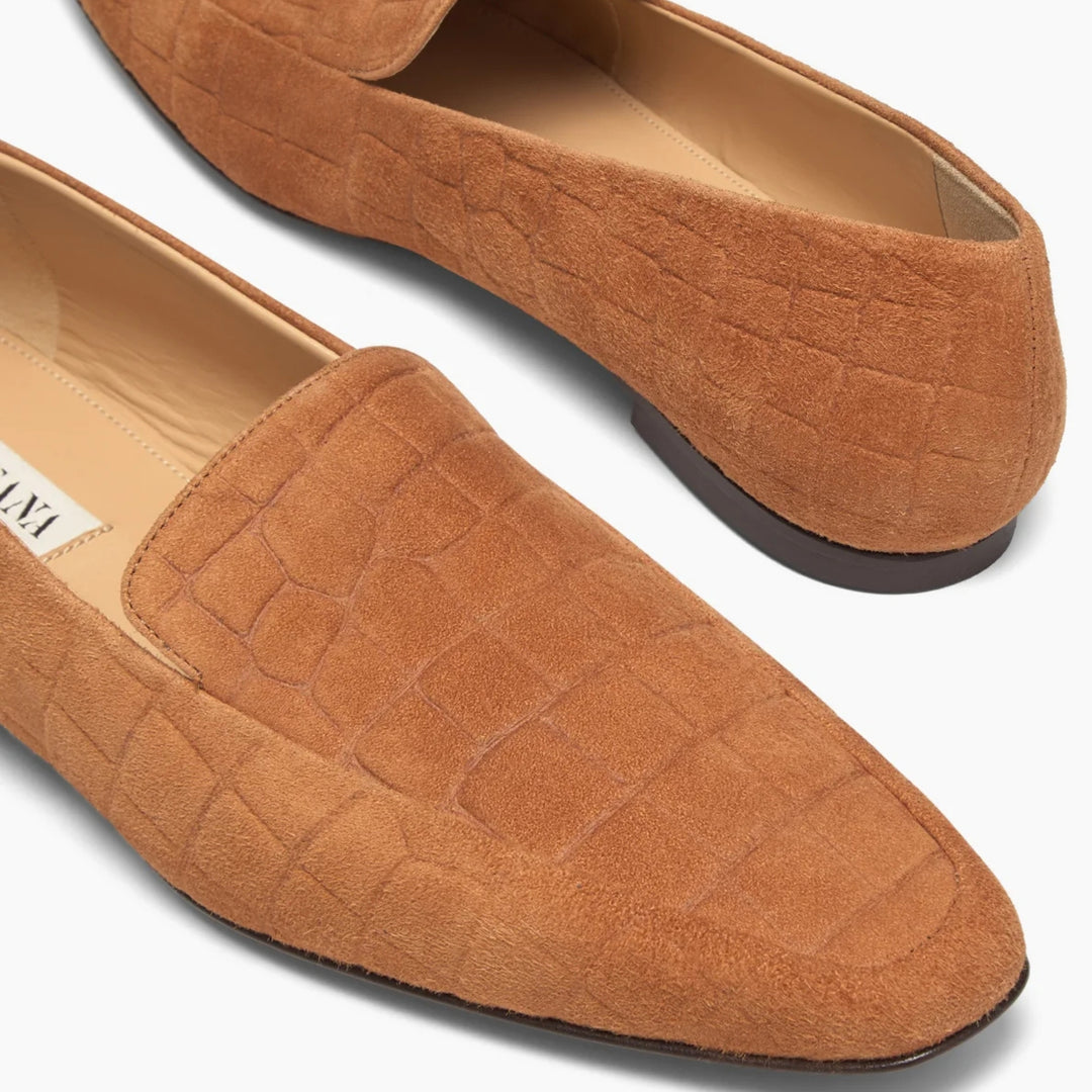Verona Flat Loafer in Caramel
