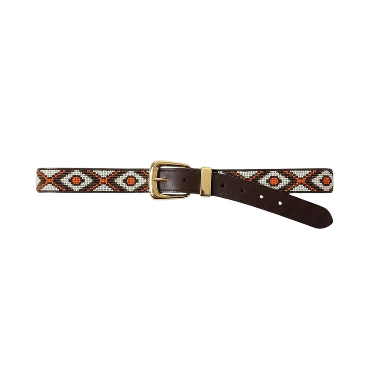 Beaded Arch Belt in Orange Multi