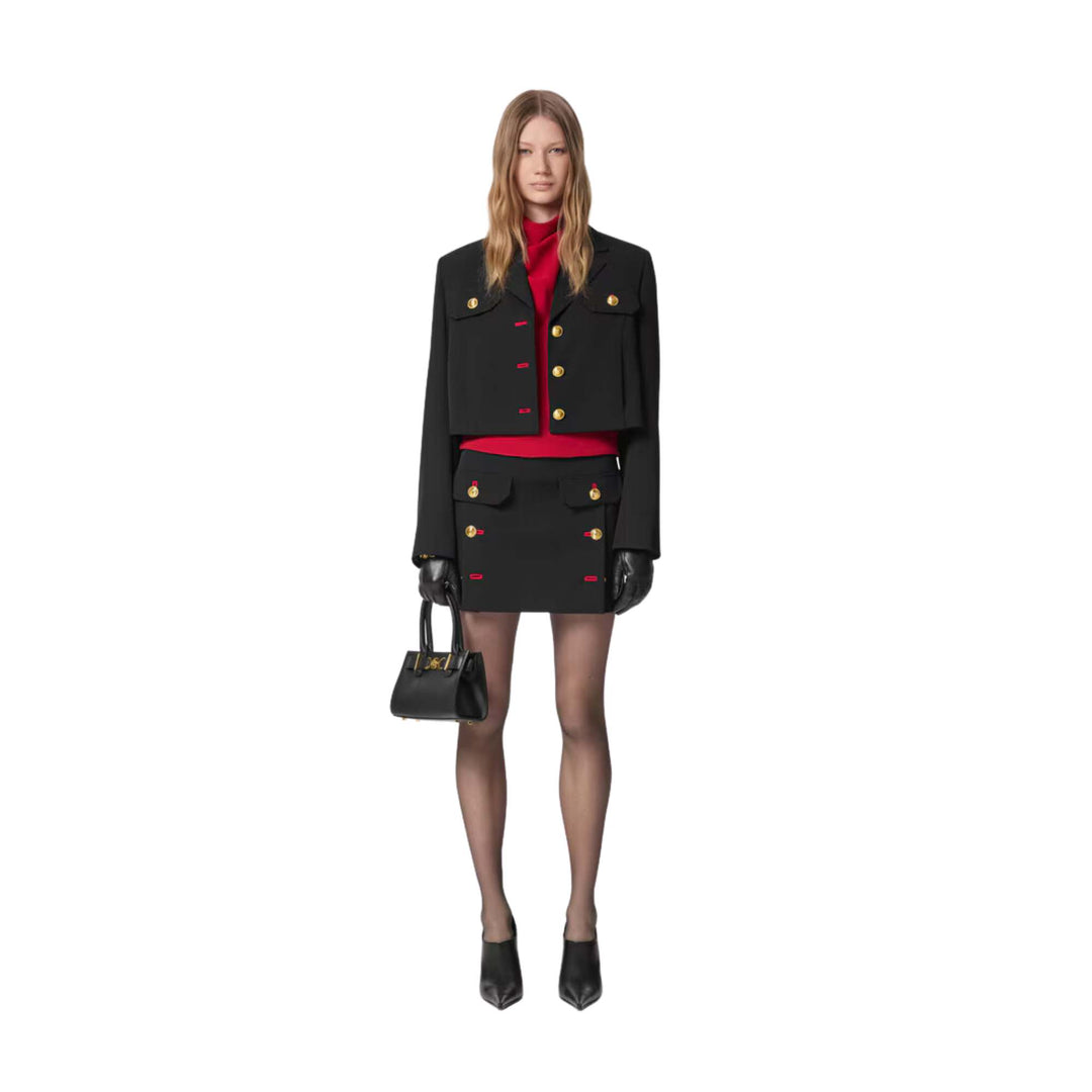 Black Gabardine Skirt