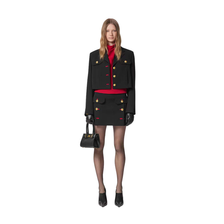 Black Gabardine Skirt