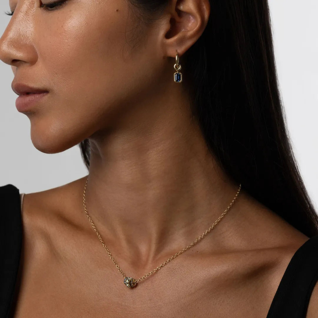 Vesta YG Bleu Necklace - .61tcw