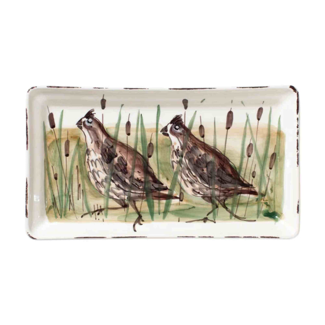 Wildlife Quail Rectangular Platter