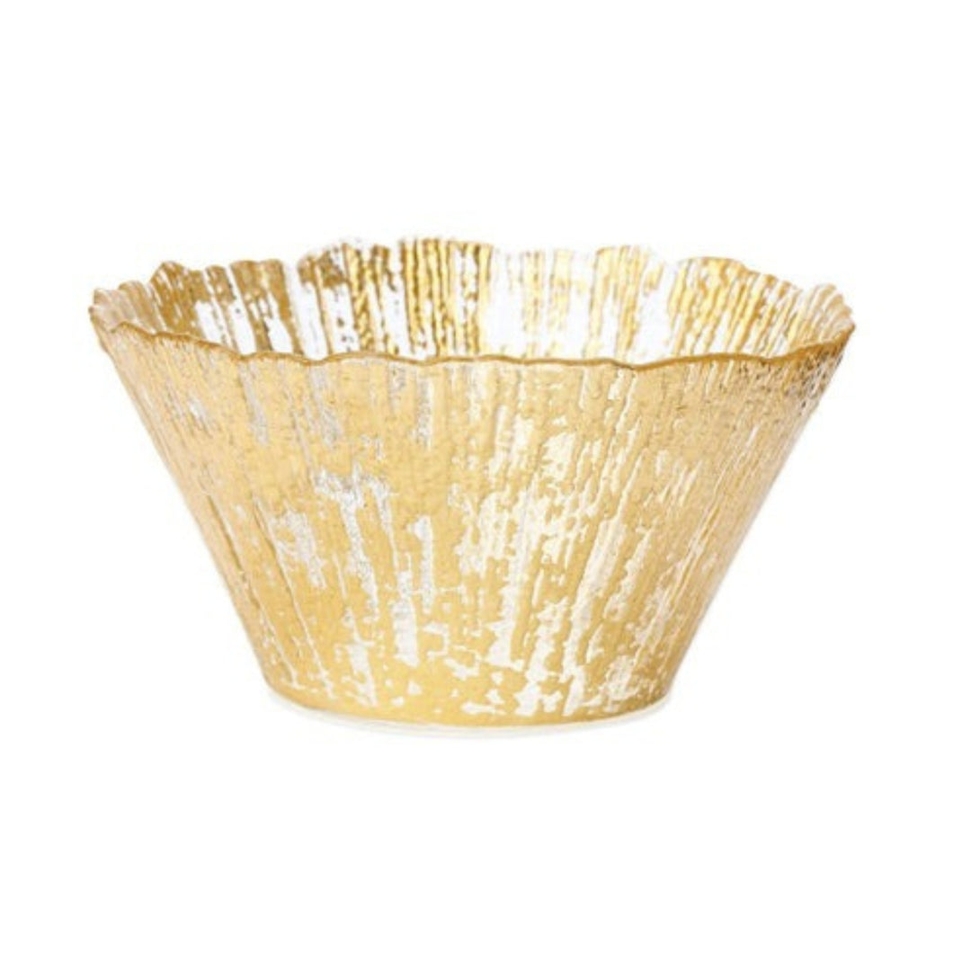 Vietri Rufolo Glass Gold Small Deep Bowl