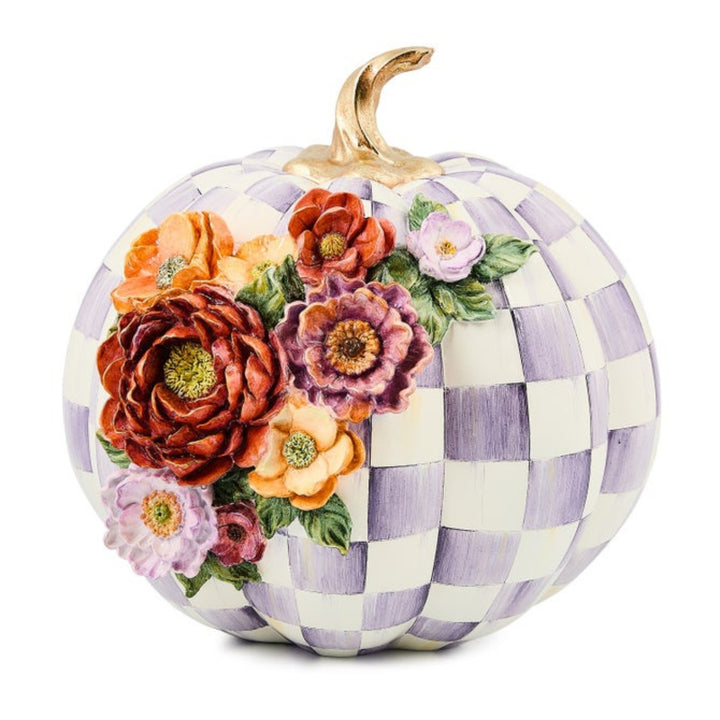 Violet Check Cascade Floral Pumpkin