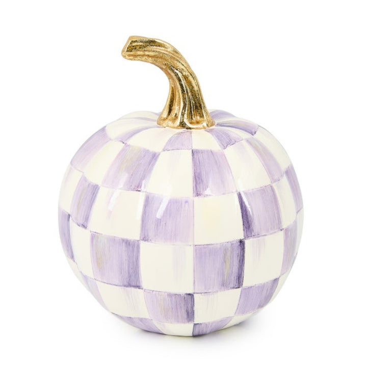 Violet Check Pumpkin - Mini