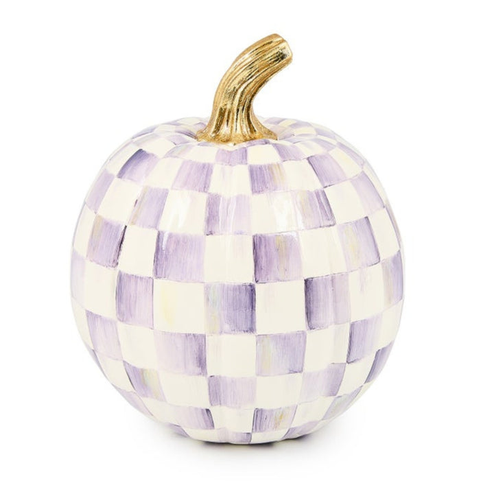 Violet Check Pumpkin - Small
