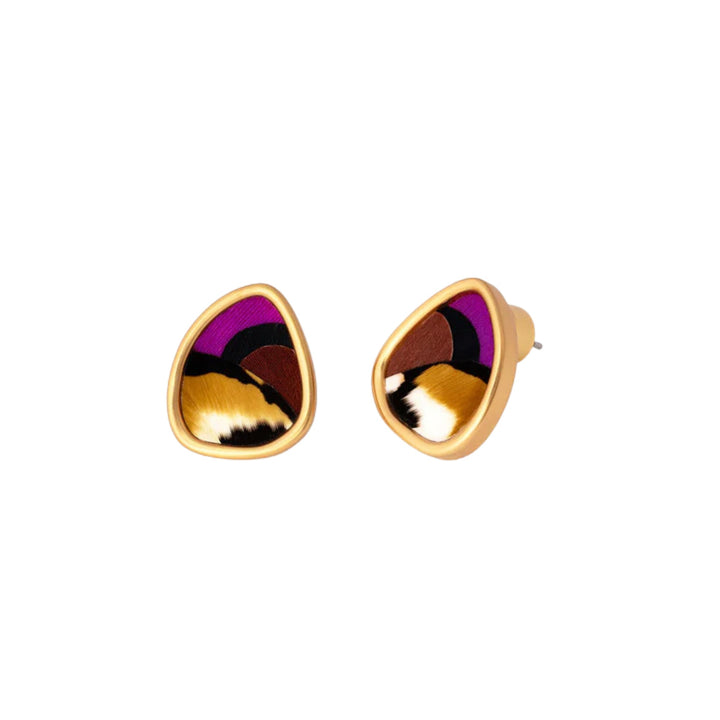 Violet Organic Stud Earring