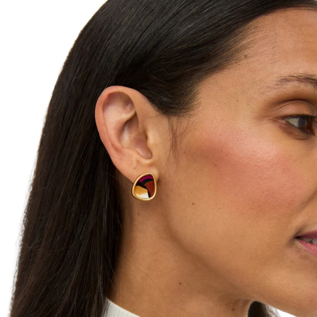 Violet Organic Stud Earring