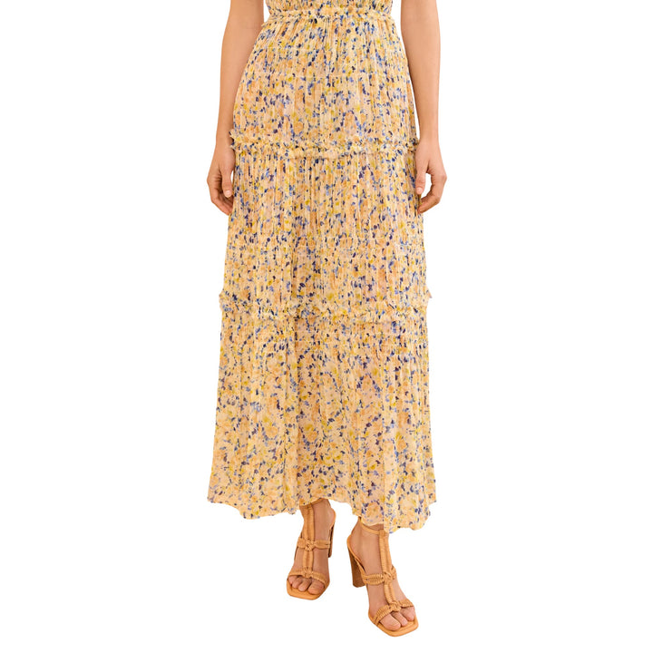 Virginie Silk Skirt in Daffodil