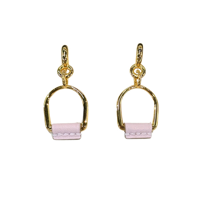 Hermès Heritage Equestre Earrings in Mauve Pale